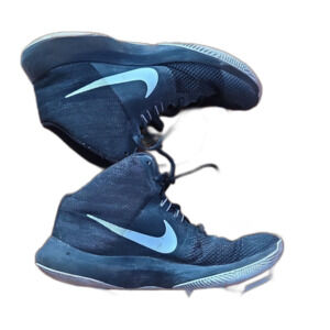 Nike Air Precision 898455-001 Black White High Top Men's 8 Athletic Sneaker